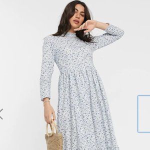 ASOS DESIGN cotton poplin tiered maxi dress in dit